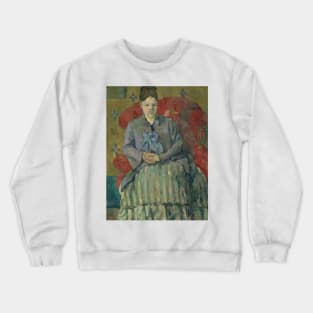 Madame Cezanne in a Red Armchair by Paul Cezanne Crewneck Sweatshirt